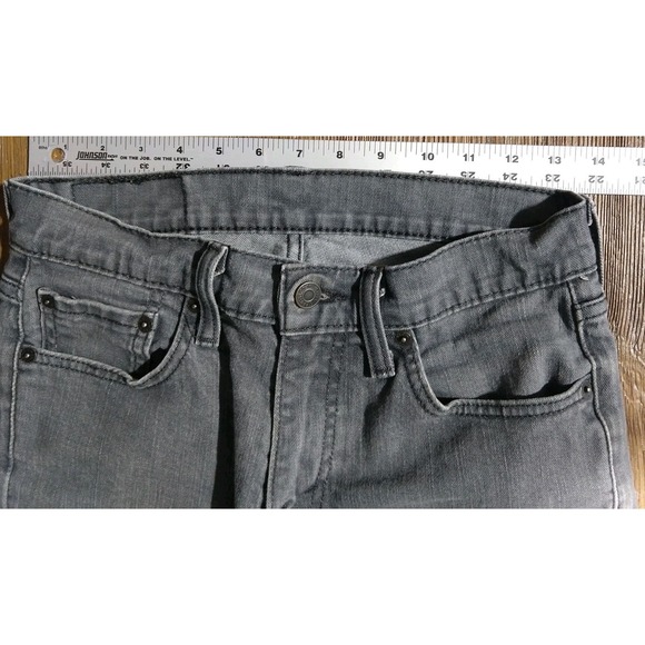 Levi's 511 Jeans Men's Size 29x30 Gray Faded Black Wash Denim - Picture 2 of 7
